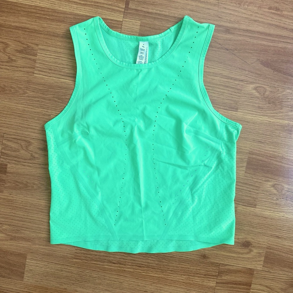 Lululemon Athletica Green Sleeveless Crop Top